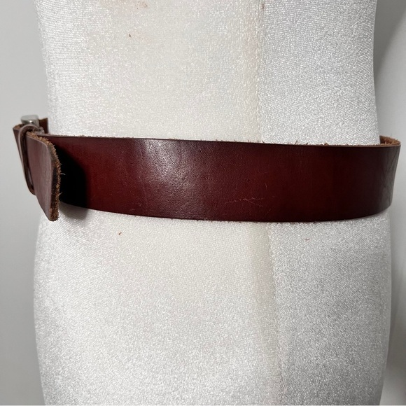 Relic Brown Genuine Leather Belt Silver-tone buckle Men's Size 34 - Picture 5 of 7